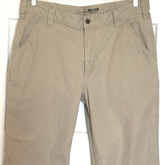 Carhartt Mens Rugged Flex Relaxed Fit Canvas Work Pant 36x30 Tan - Picture 4 of 12